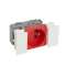 Prise 2P+T Logix - 2 modules - 16A - 250V - Bornes auto - Rouge RAL 3020|Planet wattohm-PLW49141
