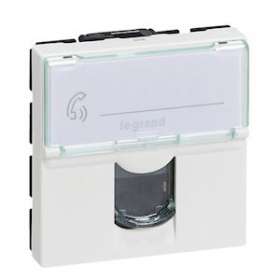 Prise RJ45 catégorie6 FTP Mosaic 2 modules - blanc|Legrand-LEG099646