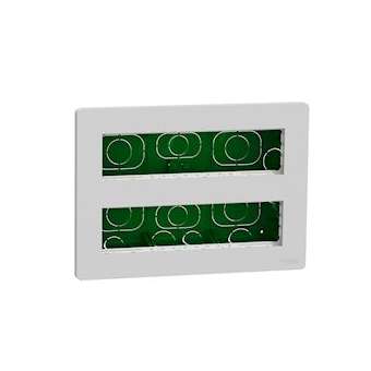Unica - boîte de concentration encastrée complète - 2 rang de 8 mod - alu|Schneider Electric-SCHNU171830