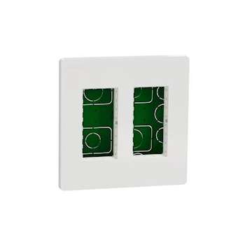 Unica - boîte de concentration encastrée complète - 2 col de 4 mod - Blanc|Schneider Electric-SCHNU172418