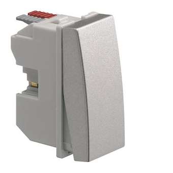 Systo poussoir 1F 10A 1 module Titane|Hager-HAGWS027T