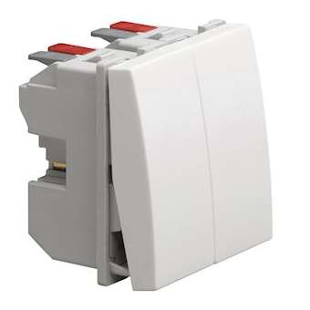 Systo poussoir inverseur 1O+1F 10A 1 module Blanc|Hager-HAGWS029