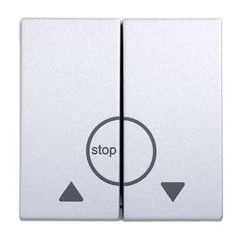Systo double poussoir volet roulant 2 modules Titane|Hager-HAGWS301T