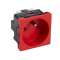 Prise 2P+T Logix pour installation où 1 poste suffit-2 modules-16A-250V-Rouge|Planet wattohm-PLWPW49151