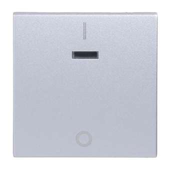 Systo 2M Interrupteur bipolaire lumineux 10A titane|Hager-HAGWS009T