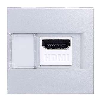 Systo 2M HDMI Prise traversante|Hager-HAGWS263T