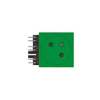 Prise 2P+T Surface Mosaic Link 2 modules + acc de raccordement livré - vert|Legrand-LEG077193L