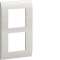 Systo plaque double verticale entraxe 57 2x2 modules Blanc|Hager-HAGWS406