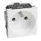 Prise 2P+T Logix pour installation où 1 poste suffit-2 modules-16A-250V-Blanc|Planet wattohm-PLWPW49051