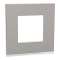 Unica Pure - plaque de finition - Aluminium liseré Blanc - 1 poste|Schneider Electric-SCHNU600280