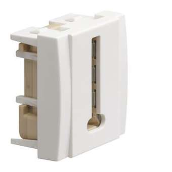 Systo prise téléphone T 2 modules Blanc|Hager-HAGWS200
