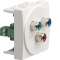 Systo prise YUV ( video RGB) 2 modules Blanc|Hager-HAGWS262