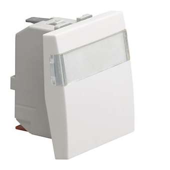 Systo interrupteur va-et-vient porte-étiquette 10A 2 modules Blanc|Hager-HAGWS006