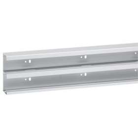 Goulotte Logix 45 - 130x50mm-2 compartiments-Fond livré sans couvercle-Aluminium|Planet wattohm-PLW32609