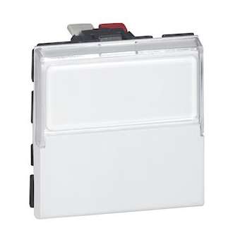 Poussoir inverseur porte-étiquette 6A Mosaic 2 modules - blanc antimicrobien|Legrand-LEG077043
