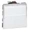 Poussoir inverseur porte-étiquette 6A Mosaic 2 modules - blanc antimicrobien|Legrand-LEG077043
