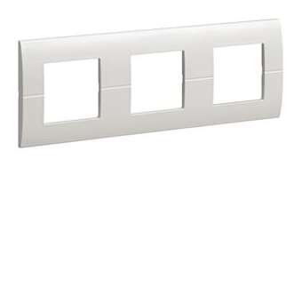 Systo plaque triple horizontale entraxe 71 3x2 modules Blanc|Hager-HAGWS403