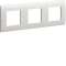 Systo plaque triple horizontale entraxe 71 3x2 modules Blanc|Hager-HAGWS403