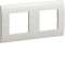 Systo plaque double horizontale entraxe 71 2x2 modules Blanc|Hager-HAGWS402