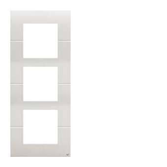 Systo plaque triple verticale entraxe 57 3x2 modules Blanc AntiBactérien|Hager-HAGWS407H