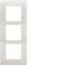 Systo plaque triple verticale entraxe 57 3x2 modules Blanc AntiBactérien|Hager-HAGWS407H