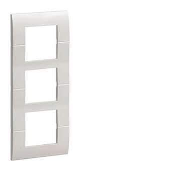 Systo plaque triple verticale entraxe 57 3x2 modules Blanc|Hager-HAGWS407