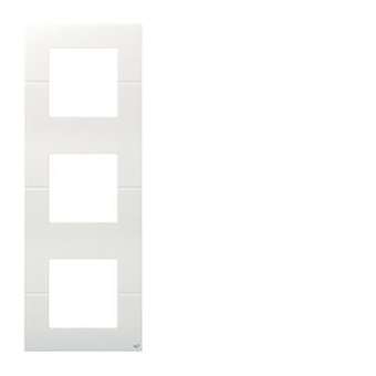 Systo plaque triple verticale entraxe 71 3x2 modules Blanc AntiBactérien|Hager-HAGWS409H