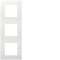 Systo plaque triple verticale entraxe 71 3x2 modules Blanc AntiBactérien|Hager-HAGWS409H