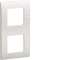 Systo plaque double verticale entraxe 71 2x2 modules Blanc AntiBactérien|Hager-HAGWS408H