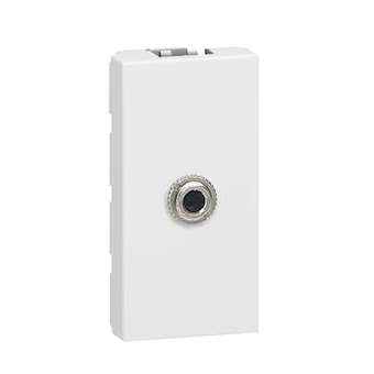 Prise Jack femelle 3,5mm à souder Mosaic 1 module - blanc|Legrand-LEG078773