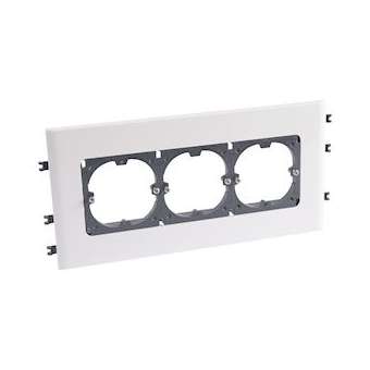 Support universel 3 postes - goulottes DLP monobloc couvercle 130mm horizontal|Legrand-LEG010934