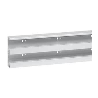 Goulotte Logix 45 - 160x50mm-2 compartiments-Fond livré sans couvercle-Aluminium|Planet wattohm-PLW32614