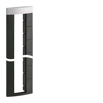 Boîtier vide pour colonne design officea 24 modules 22,5 x 45mm noir|Hager-HAGDMF0024A009
