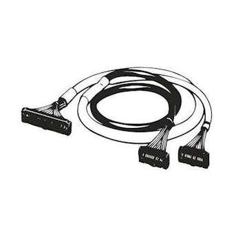 Câble entrées/sorties, 2 m, entre mil40 et 2 x mil20|Omron electronics-OMRXW2Z-0200FH-L02