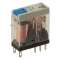Relais miniature 2RT 5A 12Vcc - Bouton test + indicateur mécanique + LED Faston