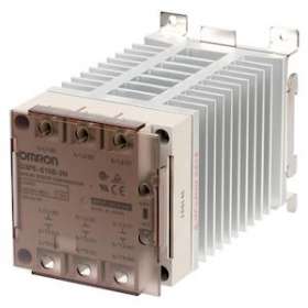 Ssr 3 phases, 3 éléments de commutation, avec radiateur, indicateur del, capot d|Omron electronics-OMRG3PE-515B-3N12-24VDC