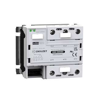 SSR, GN0, 3-Phase, Panel Mount, 25A, IN 12-30 VDC, OUT 510 VAC, S Zero Cross|Crouzet-CRTGN025DSRL