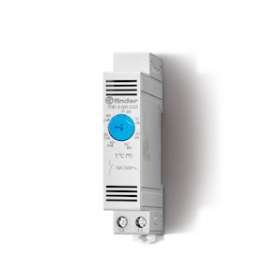 Thermostat d'armoire 1NO 10A, IP20, contact à fermeture, temp 0DEG à +60DEGC|Finder-FID7T8100002303