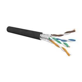 Câble CAT6A 4 paires AWG23 U/FTP PE, Noir (touret de 305 m)|Gigamedia-GGMC6AUF4PPET3