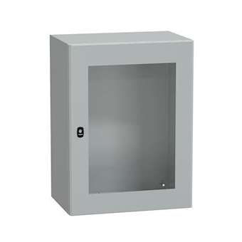 Spacial S3D - H800xL600xP400 + porte vitrée|Schneider Electric-SCHNSYS3D8640T