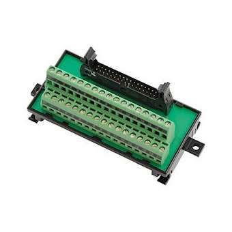 Bornier 34 points, montage rail DIN, connecteur MIL|Omron electronics-OMRXW2R-E34G-C2