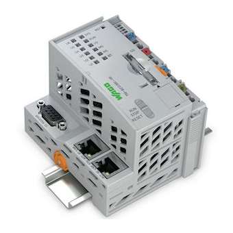 Automates PFC200 G2 2ETH RS, gris clair|Wago contact-WAG750-8212-000-100