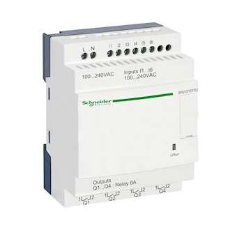 Zelio Logic - relais intelligent compact - 10 E/S 100..240Vca - ss horl-ss affi.|Schneider Electric-SCHSR2D101FU