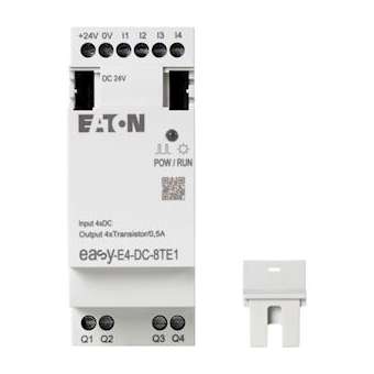 Extension E/S, 24 V DC, 4 entrées TOR, 4 sorties transistor|Eaton industries-EONEASY-E4-DC-8TE1