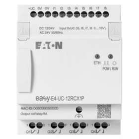 Module logique 12/24 VDC,24 VAC, sans aff., 8E TOR: 4 ana, 4S relais, Push-In|Eaton industries-EONEASY-E4-UC-12RCX1P