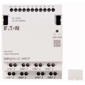 Extension E/S, 12/24 V DC, 24 V AC, 8 entrées TOR, 8 sorties relais, Push-In|Eaton industries-EONEASY-E4-UC-16RE1P