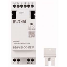 Extension E/S, 24 V DC, 4 entrées TOR, 4 sorties transistor, Push-In|Eaton industries-EONEASY-E4-DC-8TE1P