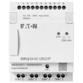 Appareil de base 100-240 V AC/DC, sans afficheur, 8E TOR, 4S relais, Push-In|Eaton industries-EONEASY-E4-AC-12RCX1P
