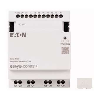 Extension E/S, 24 V DC, 8 entrées TOR, 8 sorties transistor, Push-In|Eaton industries-EONEASY-E4-DC-16TE1P