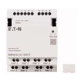 Extension E/S, 100-240 V AC/DC, 8 entrées TOR, 8 sorties relais, Push-In|Eaton industries-EONEASY-E4-AC-16RE1P